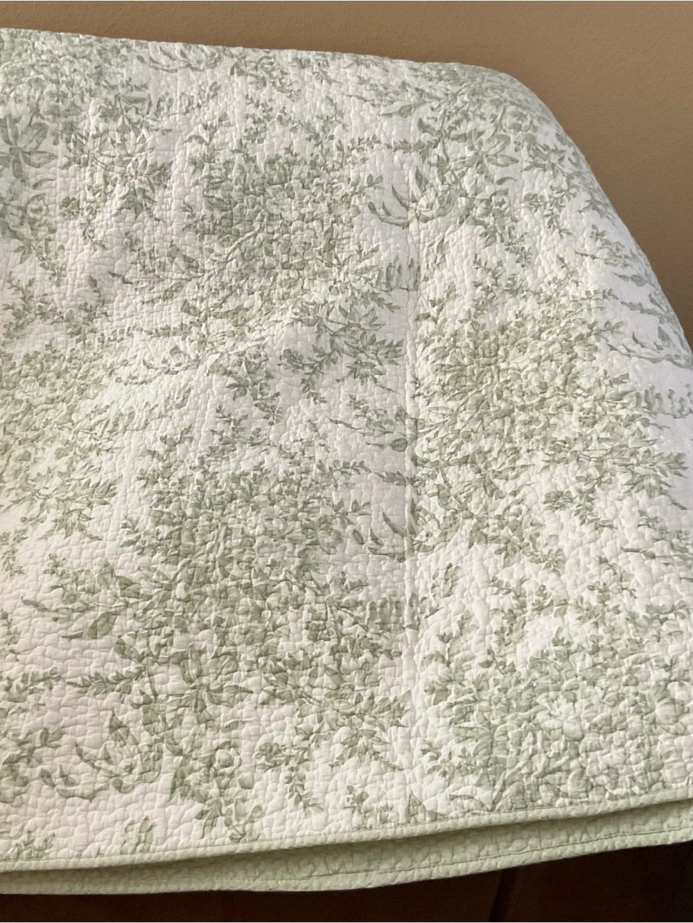 Laura Ashley- Bedford Green QUEEN Quilt Cotton Reversible Comforter 88”W x 98” L